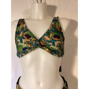 1258 NWT Bikini Bay PPGR Crisscross Underwire Cup Size Top Size 34DD